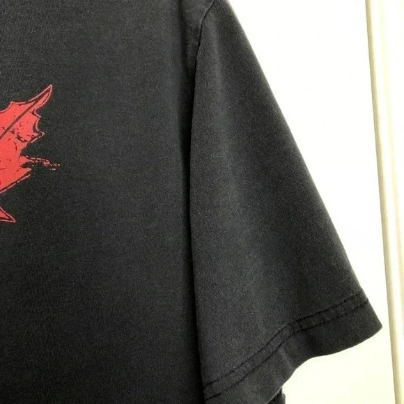 Roots T-Shirt Blue With  Maple Leaf Size Large - Picture 16 of 16